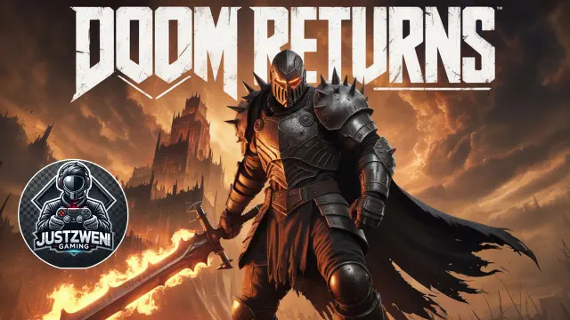 a video game cover with a man in armor holding a sword