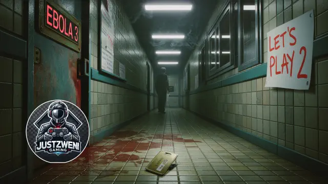 a man walking in a hallway