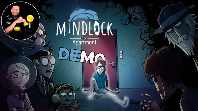 Mindlock the apartment Titelbild mit Logo und Justzweni Logo